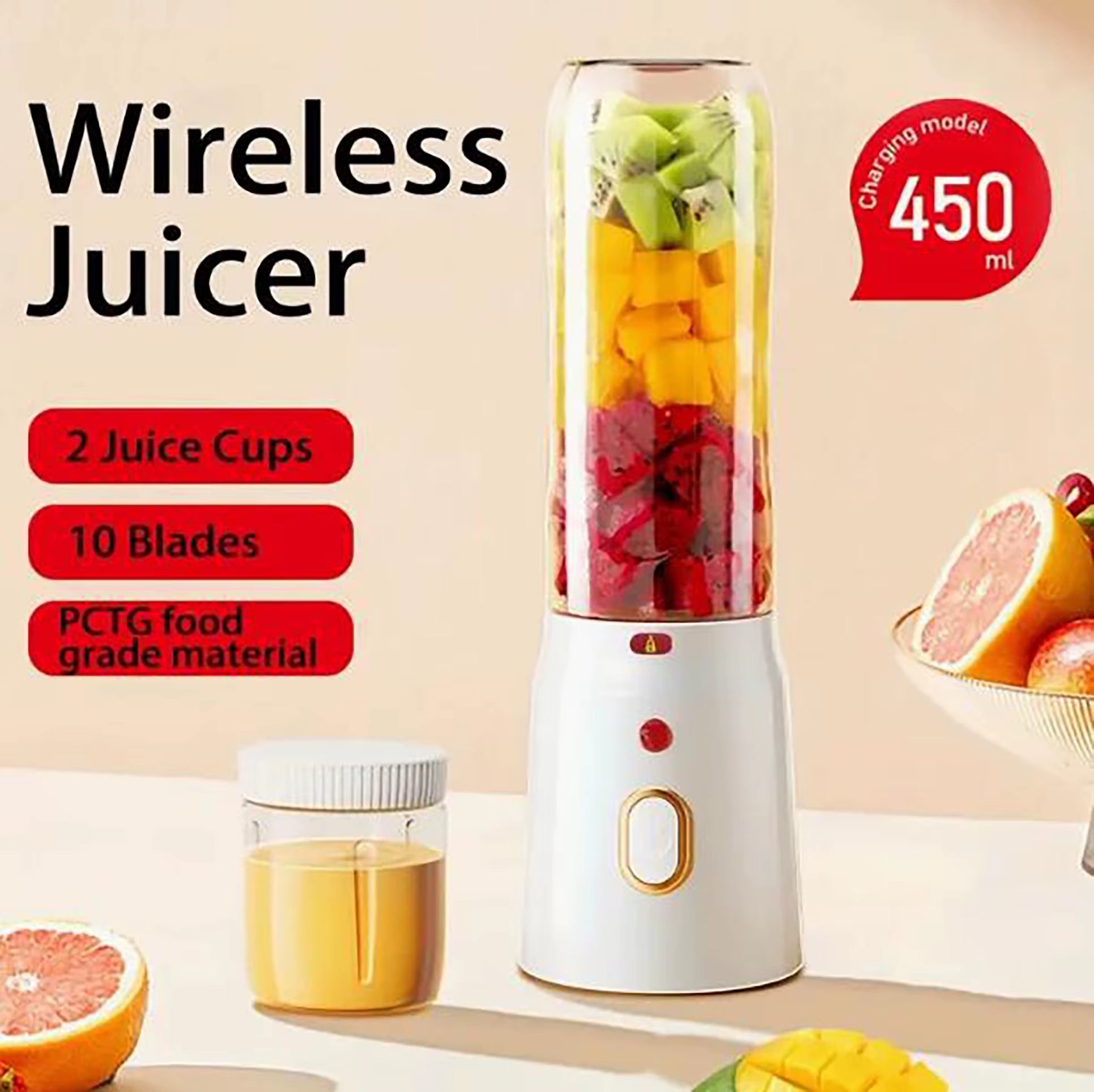 1Pc Portable Mini Blender, Wireless Portable Juicer, and Milkshake Blender, Suitable for Kitchen, Home, and Travel