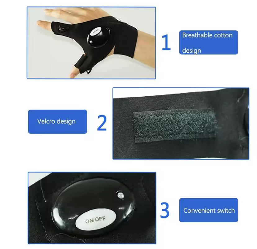 Flashlight gloves