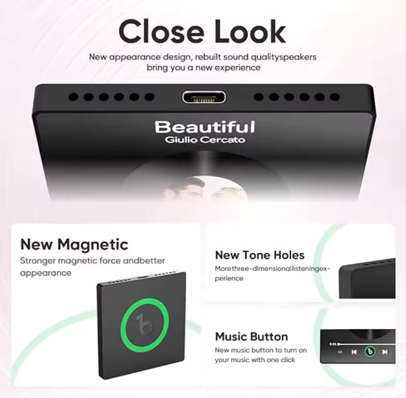 Custom music player fridge magnet