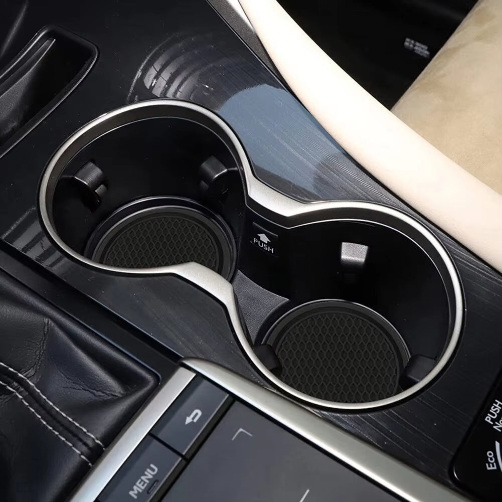 2Pcs Car Cup Holder Anti-Slip Coasters Premium PVC Car Coasters Universal Fits Perfectly for Most Cup Car Interior Accessories