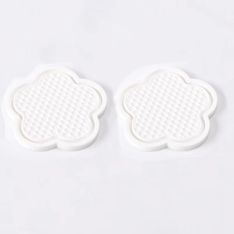 2PCS Car Cup Insert Coaster Flower Shaped Silicone Waterproof Non-Slip Sift-Proof Spill Saucer for Most Car Interior Accessories